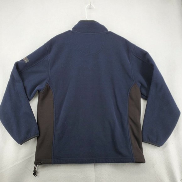 IZOD Jacket Men's Long Sleeve Full Zip High Neck Elastic at Waist/Wrists Blue L - Picture 8 of 12